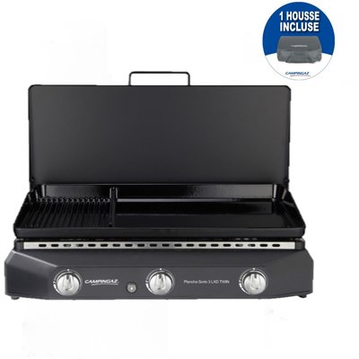 Plancha gaz a Poser Sorio 3 LXD Twin Mixte font CAMPINGAZ