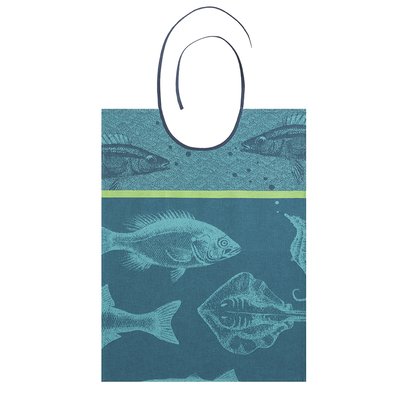 Bavoir jacquard pur coton, POISSONS COUCKE