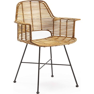 Fauteuil en osier naturel et métal  esprit bohème chic RECOLLECTION