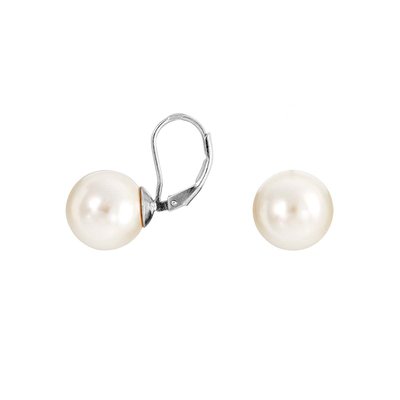 Boucles d'oreilles en argent 925 et perle synthétique CLEOR