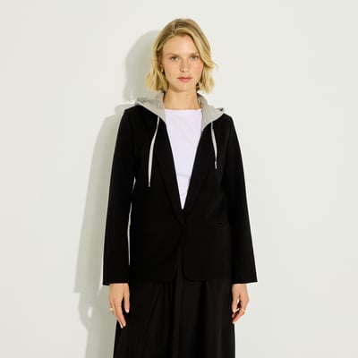 Blazer en maille à capuche GRAIN DE MALICE