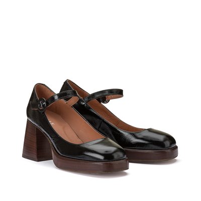 Boubou Heeled Mary Janes in Leather JONAK