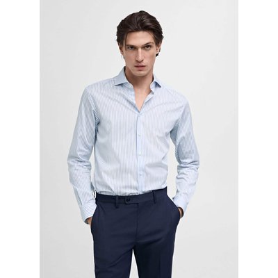 Chemise costume slim fit coton rayures MANGO MAN