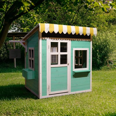 Cabane Kiosque marchand pour enfant en bois peint CEMONJARDIN