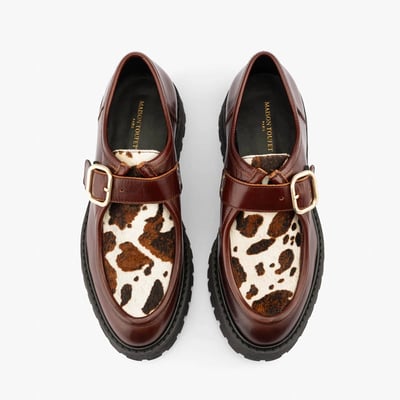 Derby cuir velours DOLORÈS MAISON TOUFET