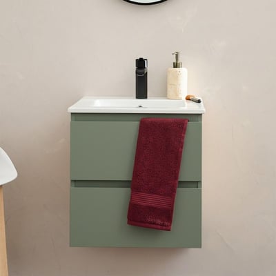 Meuble vasque 45cm et robinet noir SORRENTO MOB IN