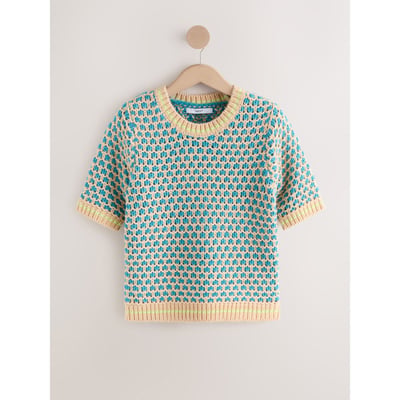 T-shirt en maille à manches courtes laine NEXT