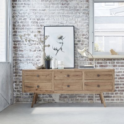 Commode en bois massif 200 cm 6 tiroirs  FELIX BERAH GETAH