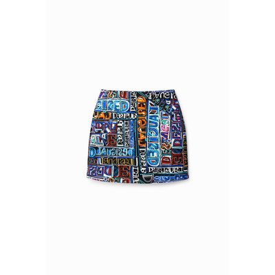 Mini-jupe slim logo arty - BLACK - L DESIGUAL