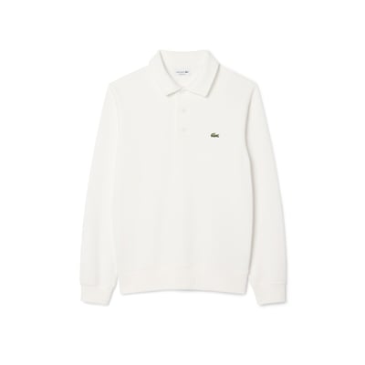 Sweat à col polo en côte LACOSTE