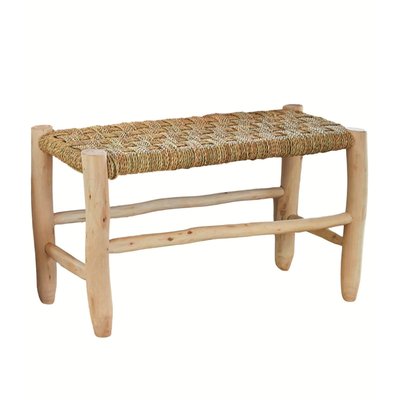 Banc Marocain Doum tressage damier HOME MAISON