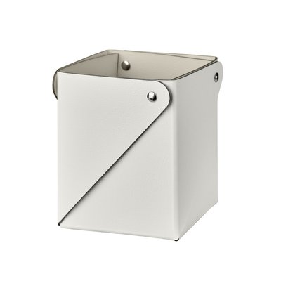 Коробочка для сервировки из натуральной кожи, 7 x 7 x H8 см SO'HOME