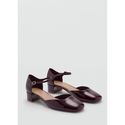 Chaussures talon bloc paillettes MANGO