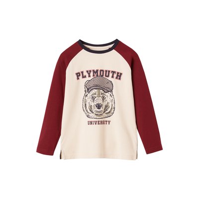 Tee-shirt motif ours manches raglan contrastées VOYAGE VERTBAUDET