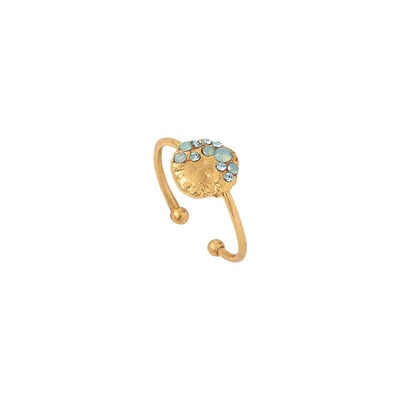 Bague plaquée or blanc - seven CAROLINE NAJMAN