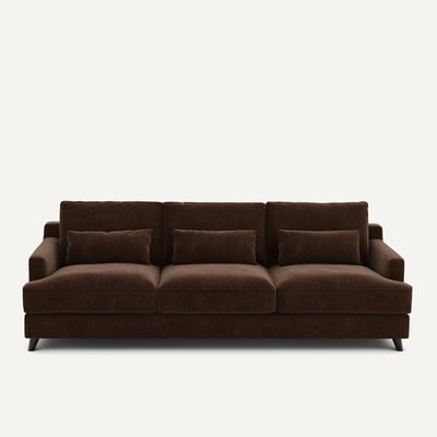 Canapé 3 ou 4 places, velours chenille, Alwine AM.PM