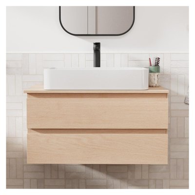 Ensemble meuble simple vasque 80 cm + vasque + robinet SORRENTO MOB IN