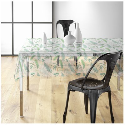 Nappe cristal rectangle PVC Feuilles aurea DOUCEUR D'INTÉRIEUR