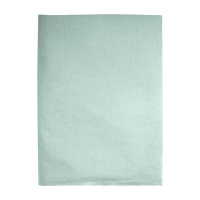 Drap plat en percale de coton lavé, DOUCEUR LAVÉE BLANC CERISE