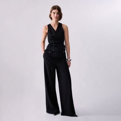 Top en jacquard avec détails en dentelle LIU JO
