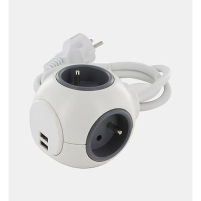 Prise Powerball 4 X 16 A + 2 Prises Usb CHACON