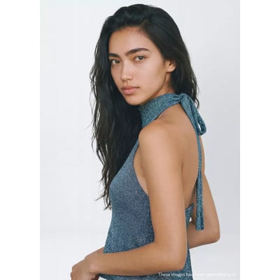 Top halter métallisé MANGO TEEN