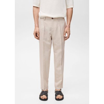 Pantalon lin slim fit MANGO MAN