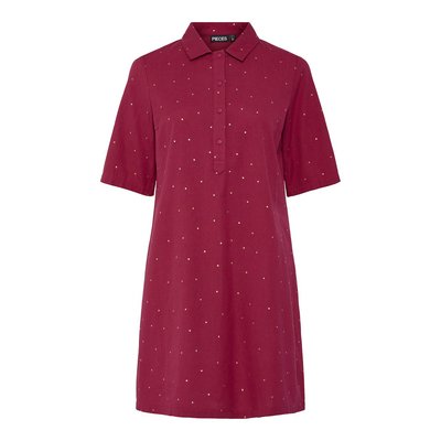 Vestido camisero de lunares PIECES