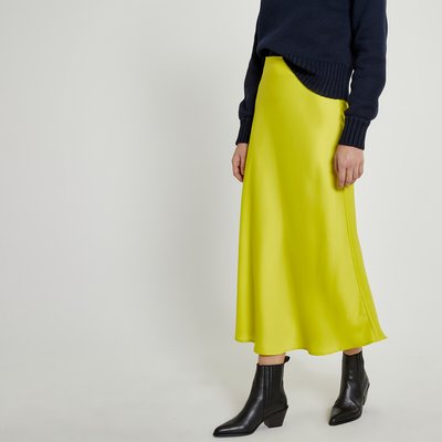Jupe droite jaune moutarde hot sale