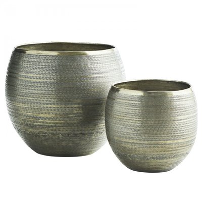 Lot de 2 pots en aluminium martelé MADAM STOLTZ