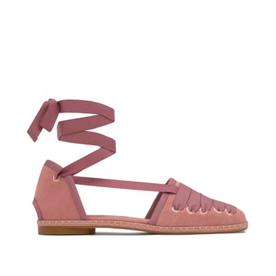 Espadrilles plates en coton à rubans GLEN LIGHT PLATFORM CASTANER