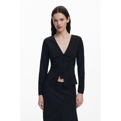 Desigual - Blouse en dentelle col en V DESIGUAL