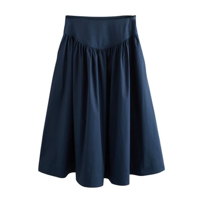 Jupe midi en popeline à taille tombante NEXT