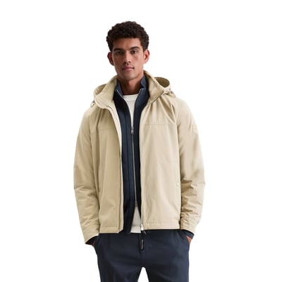 Blouson à capuche regular en Technical Poly Cotton résistant à l'eau MARC O'POLO