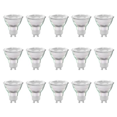 Lot de 15 Ampoules LED GU10 - 450.0 LM - Blanc LEXMAN