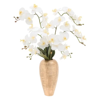 Orchidée artificielle en pot magnésie NAOKO ATMOSPHERA