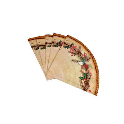 Lot de 20 serviettes en papier Coeur de bois DOUCEUR D'INTÉRIEUR