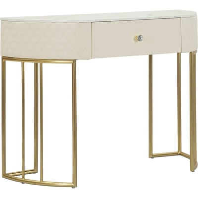 Console capitonnée piètement métal GLAM RECOLLECTION