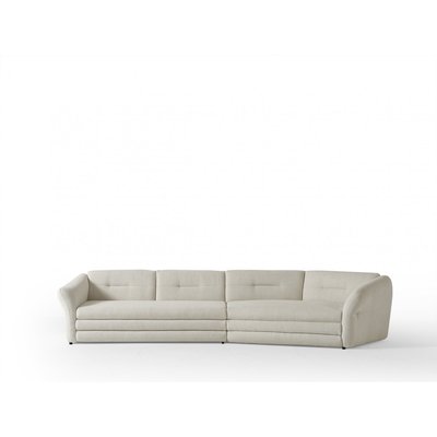 Canapé droit fixe 4 places en tissu chiné, MARBLE BOBOCHIC