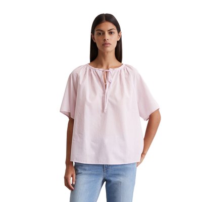 Blouse à manches courtes relaxed en coton chambray MARC O'POLO