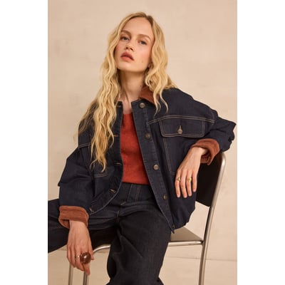 Blouson denim et velours en coton mélangé BOB Maison 123