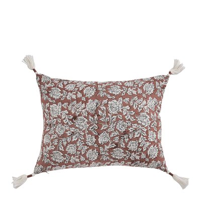 Housse de coussin en coton BLANC D’IVOIRE