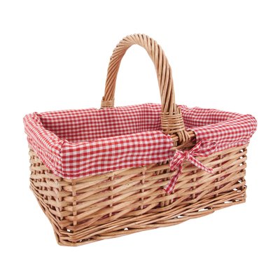 Panier rectangulaire en osier fendu "Campagne Chic" AUBRY GASPARD