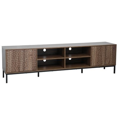 Meuble TV en mélaminé 200 cm, KETRY OVIALA