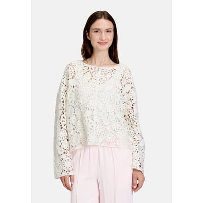 Pull-over en maille ajourée à encolure bateau BETTY & CO
