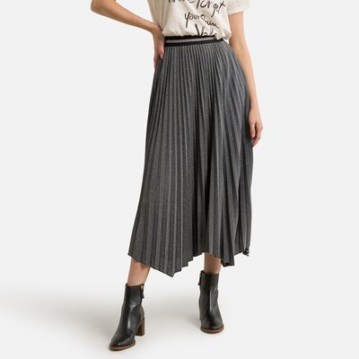 Asymmetrischer Plisseerock, lange Form IKKS