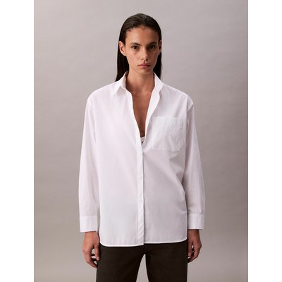 Blusa de popelina de algodón elástico CALVIN KLEIN JEANS