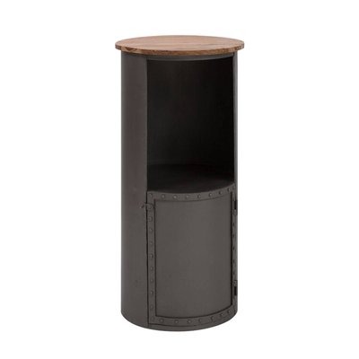 Console ronde en métal gris  LOCKER MADE IN MEUBLES 