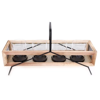 Bougeoir design bois et métal Laxy HEART OF THE HOME