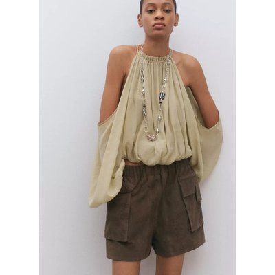 Haut aux épaules dénudées en tricot côtelé - Bourgogne - FEMME | H&M CA